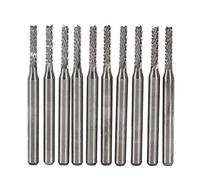 Carbide Square End Mill, Akozon 10pcs 2mm Cemented Carbide End Mill Cutting Tool Bits Engraving Bits Carving Drill SMT/CNC/PCB Cutter