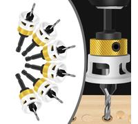 Carbide Tipped Countersink Drill Bits with Low Friction Depth Stop, 1/4" Quick Change Hex Shank Countersink Drill with Replaceable HSS Pilot Drill Bit for Plastic, Woodworking(3.5×10mm)