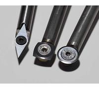 Carbide Tipped Pen Turners Chisel Set (3 Chisels) (UK Tools) (Negative RAKE)