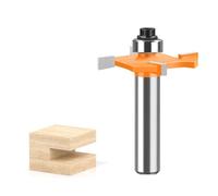 Carbide Tipped Rabbeting Router Bit, 8MM Shank 4-Wing Biscuit Jointer T Slot Wood Milling Cutter(8 * 6mm)