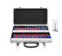 Carbide Tipped Router Bit Set (24PCS) with 6.5mm Shank Wood Milling Saw Cutter, Multi Purpose (Woodworking Tools for Home Improvement and DIY)