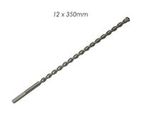 Carbide-Tipped Triangle Shank Masonry Drill Bits for Light Concrete & Natural Stone - 5-Piece Set (6/8/10/12/16 mm, 300-350 mm), Compatible with 0-13 mm 3-Jaw Chuck Drills (12x350mm)