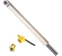 Carbide Tipped Woodturning Tool R18 Carbide Wood Lathe Tool Finisher Made of Stainless Steel with 18mm Round Carbide Cutter and T20 Star Tip Wrench and Copper Hoop