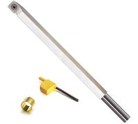 Carbide Tipped Woodturning Tool S15 Carbide Wood Lathe Tool Rougher Made of Stainless Steel with 15 mm Square Carbide Cutter with R150 Face Radius and T20 star tip wrenches