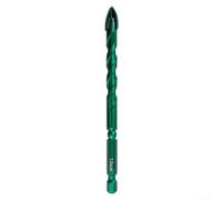 Carbide Triangle Drill Bit for Multi Use Including For Glass, Marble, Granite, Tile, and Walls Featuring Centerless Grind and Four Blade Cutting Edges (10mm)