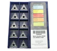 Carbide Turning Insert TNMG160404 NN for CNC Lathes, 10-Pack Indexable Blade for -Finishing and Finishing, Suitable for Steel and Cast Iron Processing