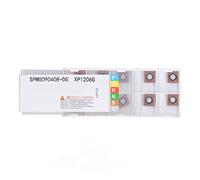 Carbide Turning Inserts CNC Lathe Insert High Performance Bronze Coated Wood Cutting Tools for DIY Woodturning and Metalworking 10Pcs (SPMG090408-DG)