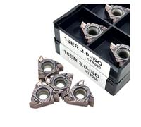 Carbide Turning Inserts Lathe Turning Tool Holder 10PCS 16 ER 1.0-ISO .75-ISO 2. 3. Hard Alloy Thread Turning Tool Lathe Tools Milling(16 ER 3.0-ISO)