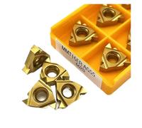 Carbide Turning Inserts Lathe Turning Tool Holder 10PCS 16ER 16IR AG60 AG55 15TF 6020 735 Hard Alloy Aluminum Thread Turning Tool Milling Lathe Tools(16ER AG55 6020)