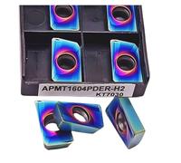 Carbide Turning Inserts Lathe Turning Tool Holder 10PCS APMT1135-H2 APMT1135-M2 APMT1604-H2 APMT1604-M2 KT7030 Hard Alloy External Turning Tool Milling Cutter(APMT1604-H2 KT7030)