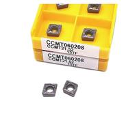 Carbide Turning Inserts Lathe Turning Tool Holder 10PCS CCMT060204 CCMT060208 6020 15TF Hard Alloy External Turning Tool Blade Cutter Lathe Use For Stainless Steel(CCMT060208 15TF)