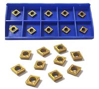 Carbide Turning Inserts Lathe Turning Tool Holder 10PCS CCMT060204-HM YBC251 Carbide Inserts Turning Blade Plate Cutter CNC Lathe Tool Turning Holder