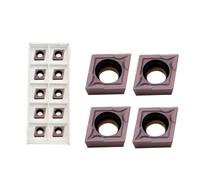 Carbide Turning Inserts Lathe Turning Tool Holder 10PCS CCMT09T304-MA CCMT09T308-MA Hard Alloy External Turning Tools Lathe Cutter Blade Use For Stainless Steel(CCMT09T308-MA)