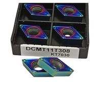 Carbide Turning Inserts Lathe Turning Tool Holder 10PCS DCMT070204 DCMT070208 DCMT11T308 DCMT11T304 KT7030 Hard Alloy Internal Turning Tool Lathe Tools(DCMT11T308 KT7030)
