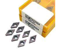 Carbide Turning Inserts Lathe Turning Tool Holder 10PCS Lathe Tool DCMT070204 15TF External Metal Turning Tool Milling Machine CNC Tool Cemented Carbide Tool