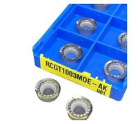 Carbide Turning Inserts Lathe Turning Tool Holder 10PCS RCGT0803MOE RCGT1003MOE RCGT10T3MOE RCGT1204MOE Hard Alloy Lathe Tools Round Aluminum(RCGT1003MOE-AK H01)