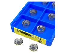 Carbide Turning Inserts Lathe Turning Tool Holder 10PCS RCGT0803MOE RCGT1003MOE RCGT10T3MOE RCGT1204MOE Hard Alloy Lathe Tools Round Aluminum(RCGT0803MOE-AK H01)