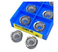 Carbide Turning Inserts Lathe Turning Tool Holder 10PCS RCGT0803MOE RCGT1003MOE RCGT10T3MOE RCGT1204MOE Hard Alloy Lathe Tools Round Aluminum(RCGT1204MOE-AK H01)