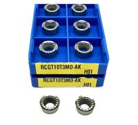 Carbide Turning Inserts Lathe Turning Tool Holder 10PCS RCGT10T3MO-AK H01 RCGT1003MO-AK RCGT0803MO-AK Copper Aluminum Processing Indexable Turning Tool Milling Tools(RCGT10T3MO-AK H01)