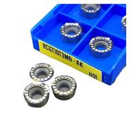 Carbide Turning Inserts Lathe Turning Tool Holder 10PCS RCGT1204MO-AK RCGT10T3MO-AK RCGT0803MOE-AK Hard Alloy External Turning Tool Aluminum Tools Cutting Blade(RCGT10T3MO-AK)