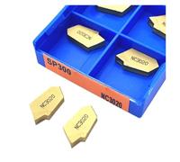 Carbide Turning Inserts Lathe Turning Tool Holder 10PCS SP200/300/400/500 NC3020/NC3030/PC9030 Hard Alloy External Turning Tool Metal Lathe Grooving(SP300 NC3020)