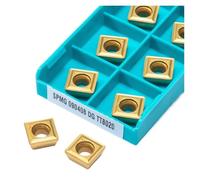 Carbide Turning Inserts Lathe Turning Tool Holder 10PCS SPMG050204 SPMG060204 SPMG07T308 SPMG090408 SPMG110408 TT9030 TT8020 Hard Alloy Milling Cutter Lathe Metal Turning Tools(SPMG090408-DG TT8020)
