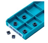 Carbide Turning Inserts Lathe Turning Tool Holder 10PCS SPMG050204 SPMG060204 SPMG07T308 SPMG090408 SPMG110408 TT9030 TT8020 Hard Alloy Milling Cutter Lathe Metal Turning Tools(SPMG050204-DG TT9030)