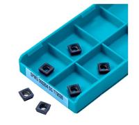 Carbide Turning Inserts Lathe Turning Tool Holder 10PCS SPMG050204 SPMG060204 SPMG07T308 SPMG090408 SPMG110408 TT9030 TT8020 Hard Alloy Milling Cutter Lathe Metal Turning Tools(SPMG060204-DG TT9030)