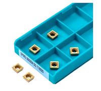 Carbide Turning Inserts Lathe Turning Tool Holder 10PCS SPMG050204 SPMG060204 SPMG07T308 SPMG090408 SPMG110408 TT9030 TT8020 Hard Alloy Milling Cutter Lathe Metal Turning Tools(SPMG060204-DG TT8020)