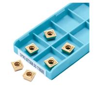Carbide Turning Inserts Lathe Turning Tool Holder 10PCS SPMG050204 SPMG060204 SPMG07T308 SPMG090408 SPMG110408 TT9030 TT8020 Hard Alloy Milling Cutter Lathe Metal Turning Tools(SPMG07T308-DG TT8020)