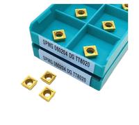 Carbide Turning Inserts Lathe Turning Tool Holder 10PCS SPMG050204 SPMG060204 SPMG090408 SPMG110408 SPMG140520-DG TT9030 TT8020 Hard Alloy Drill Indexable Tool External Turning(SPMG060204-DG TT8020)