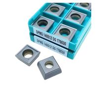 Carbide Turning Inserts Lathe Turning Tool Holder 10PCS SPMG050204 SPMG060204 SPMG090408 SPMG110408 SPMG140520-DG TT9030 TT8020 Hard Alloy Drill Indexable Tool External Turning(SPMG140512-DG TT9030)