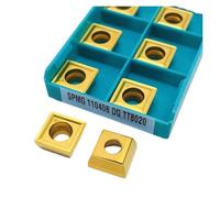 Carbide Turning Inserts Lathe Turning Tool Holder 10PCS SPMG050204 SPMG060204 SPMG090408 SPMG110408 SPMG140520-DG TT9030 TT8020 Hard Alloy Drill Indexable Tool External Turning(SPMG110408-DG TT8020)