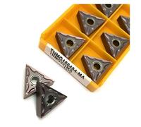 Carbide Turning Inserts Lathe Turning Tool Holder 10PCS TNMG160404 TNMG160408 15TF UE6020 Hard Alloy External Turning Tool Cutting Lathe Tools(TNMG160404-MA 15TF)