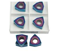 Carbide Turning Inserts Lathe Turning Tool Holder 10PCS WNMU080608-GM KT7030 Hard Alloy External Turning Tool Lathe Tools Milling Cutter