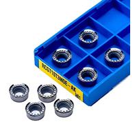 Carbide Turning Inserts Lathe Turning Tool Holder RCGT1003 RCGT10T3 RCGT1204 MO AK H01 Hardness Carbide Blade Milling Cutter Turning Tool CNC Machine Insert(RCGT10T3MOE AK H01)