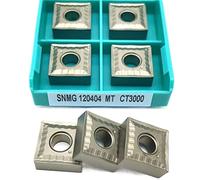 Carbide Turning Inserts Lathe Turning Tool Holder SNMG120404 MT CT3000 Cermet Insert External Turning Tool Lathe Tool CNC Turning Inserts Steel Processing(SNMG120404 MT CT3000)