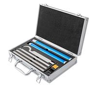 Carbide Wood Woodturning Tools 8Pcs Turning Handle Rotary Cutter Tools Rougher Turning Chisels Kit & Box with Diamond Shape,Round,Square Cutters Replaceable for Wood DIY Carpenter