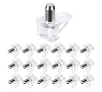 Carbint Compatible Clear Plastic Shelf Supports 5mm Pin for Interior Shelf Installation in Cupboards Chests Shoe Racks and Glass Board Setups