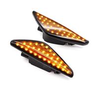 CarBlinker 2pcs LED Dynamic Turn Signal Light Front Side Marker Lamps For BMW X3 F25 X5 E70 X6 E71 E72 2008-2014 IndicatorLight(Fullstar Smoke)