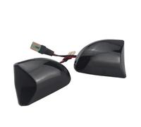 CarBlinker For Smart For Fortwo 451 MK1 MKII 2007-2015 2PCS Smoked Lens Amber LED Dynamic Side Marker Light Turn Signal Lights Dynamic(Fullstar Black)