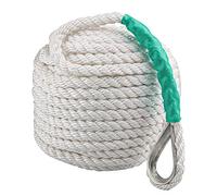 CarBole Boat Rope,Nylon Mooring Rope,Multi-functional Dock Line Rope 12mm x 61m for Survival Boating Sports Camping Sailing Hiking (White) (5850LB)
