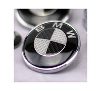 Carbon 1pcs Replacement For Bmw Emblem 82mm For Front Hood Trunk Badge Logo
