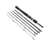 Carbon 6 Section Straight Fishing Rod Ml Fast 6-14lb | Black Matte Finish, 134g Lightweight Build, Smooth Exit Line, Sea Bass Trout Carp Use