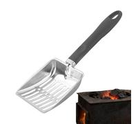Carbon Ash Siever, Heat Resistant Hearth Tool, 32.5 cm, Stainless Steel Shovel with Holes | for Camping Garden Indoor and Outdoor