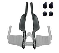 Carbon Bicycle TT Arm Rest Handlebar Aero Bars Extension For Triathlon Time Trial Bikes Long-Distance Cycling Racing, 22.2mm Aerobars Extensions + End Plugs Only (No Hole)
