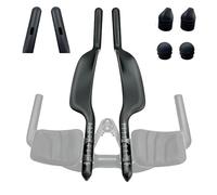 Carbon Bicycle TT Arm Rest Handlebar Aero Bars Extension For Triathlon Time Trial Bikes Long-Distance Cycling Racing, 22.2mm Aerobars Extensions + End Plugs Only (With hole)