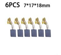 Carbon Brush 6PCS Replacement for Electric Motors Tools 7x17x18mm, Compatible with PH65A 44 and Other Models for Power Tools Like Rotary Hammer and Circular Saw