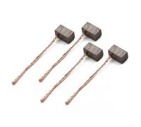Carbon Brush 6x6x10mm Replacement Set - 4pc for Blower Motor, Fan Motor, Windshield Wiper Motor - Compatible with Automotive and Power Tool Motors