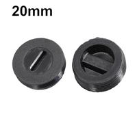 Carbon Brush Cover Holder Cap for Electric Drills, Angle Grinders, and Power Tools - 2-Pack, Black, 13-22mm OD